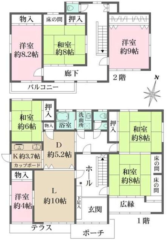 甲陽園駅 徒歩14分 土地面積:278平米 ( 84.09坪 ) 建物面積:191.57平米 ( 57.94坪 )
