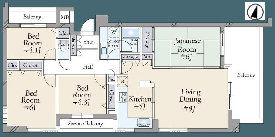 JR芦屋駅 徒歩10分 構造:鉄筋コンクリート造専有面積:86.33平米 ( 26.11坪 )