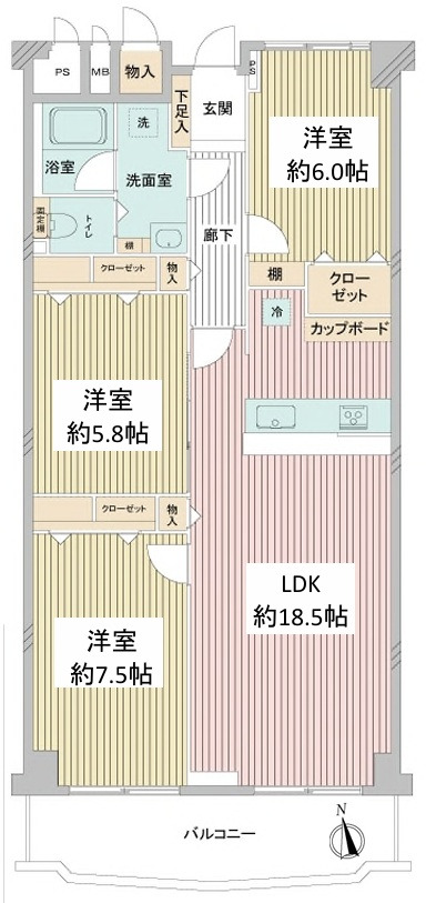 夙川駅 徒歩7分 構造:鉄筋コンクリート造専有面積:81.9平米 ( 24.77坪 )