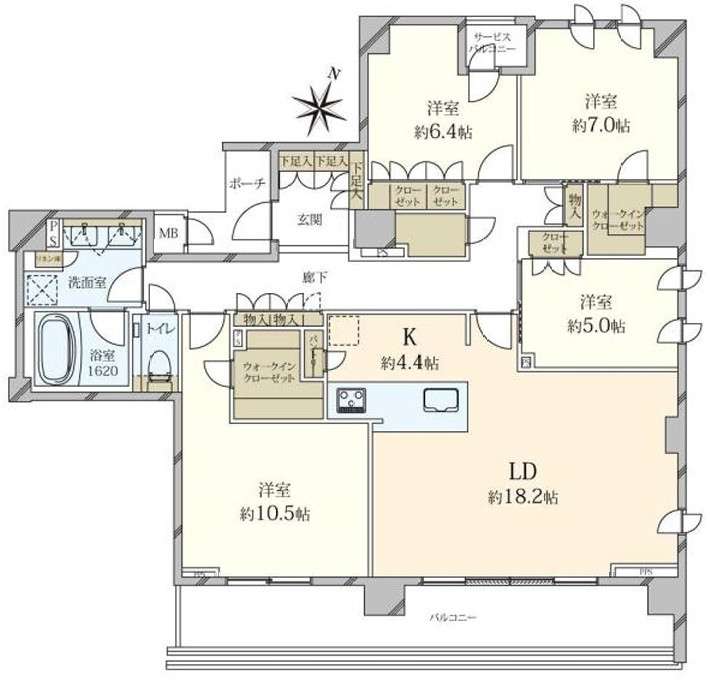 JR芦屋駅 徒歩11分 構造:鉄筋コンクリート造専有面積:126.06平米 ( 38.13坪 )