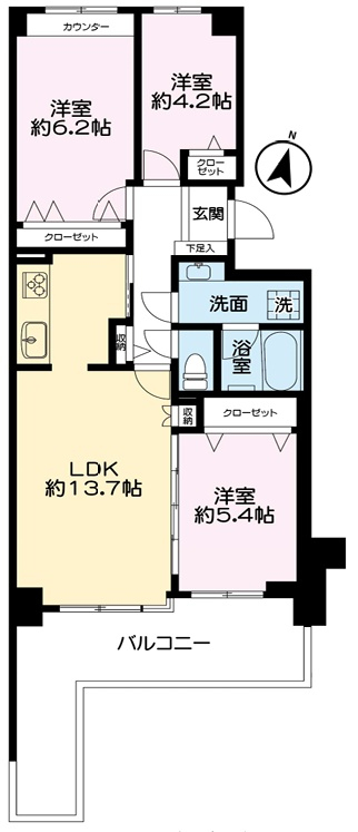 JR芦屋駅 徒歩14分 構造:鉄筋コンクリート造専有面積:69.34平米 ( 20.97坪 )