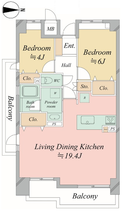 打出駅 徒歩8分 構造:鉄筋コンクリート造専有面積:66.27平米 ( 20.04坪 )