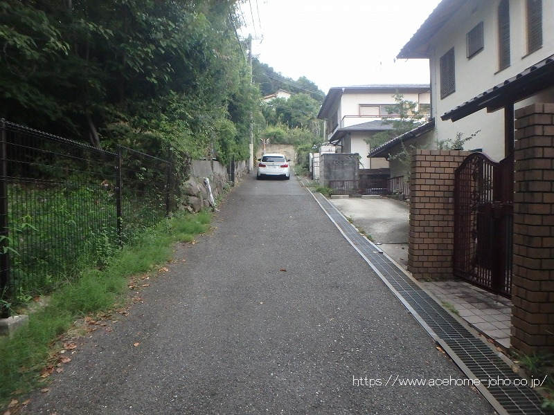 西側公道から北へ望む