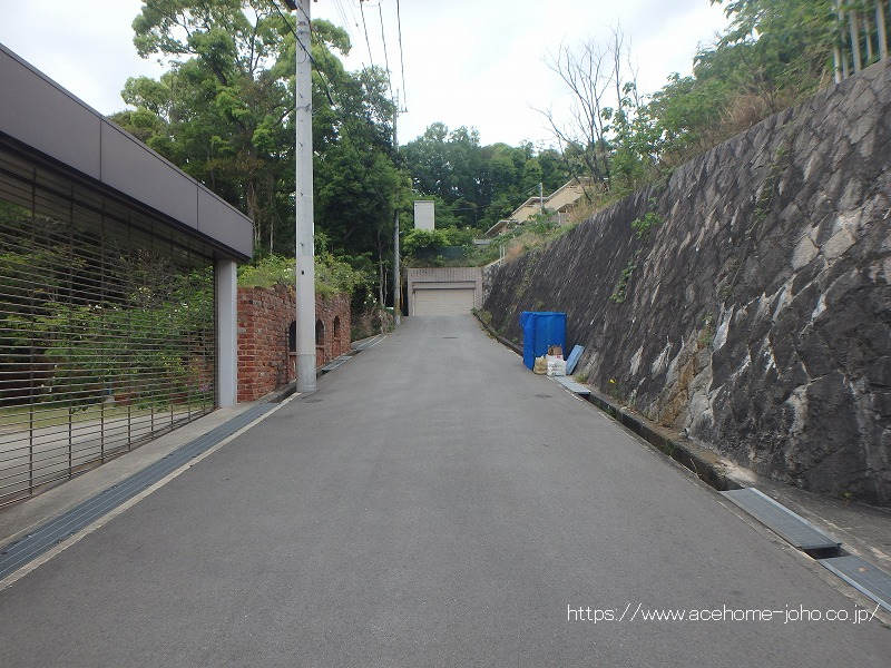 西側公道から北へ望む