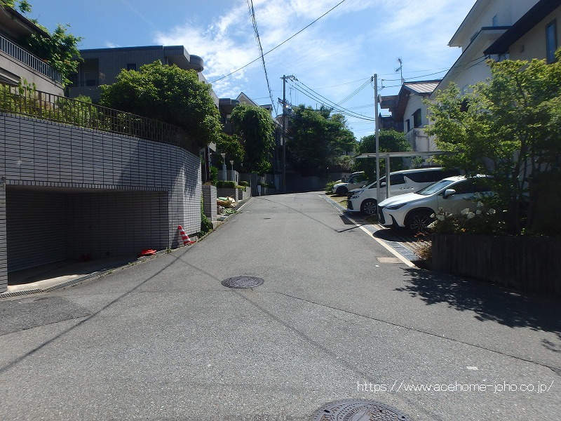 南側公道から東へ望む