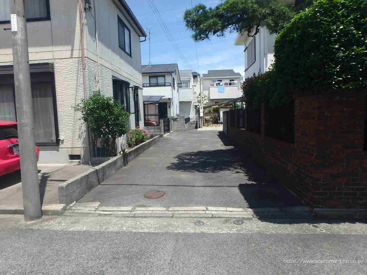 西側の隣地通路