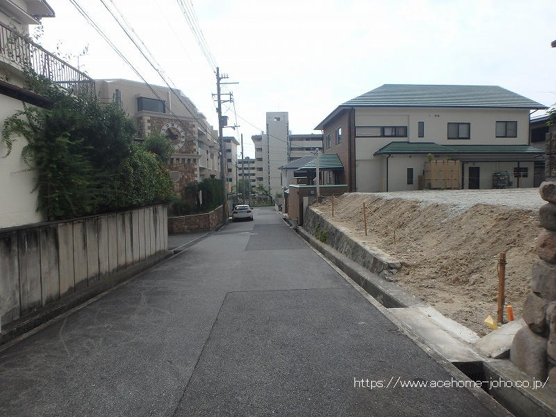 東側公道から南へ望む
