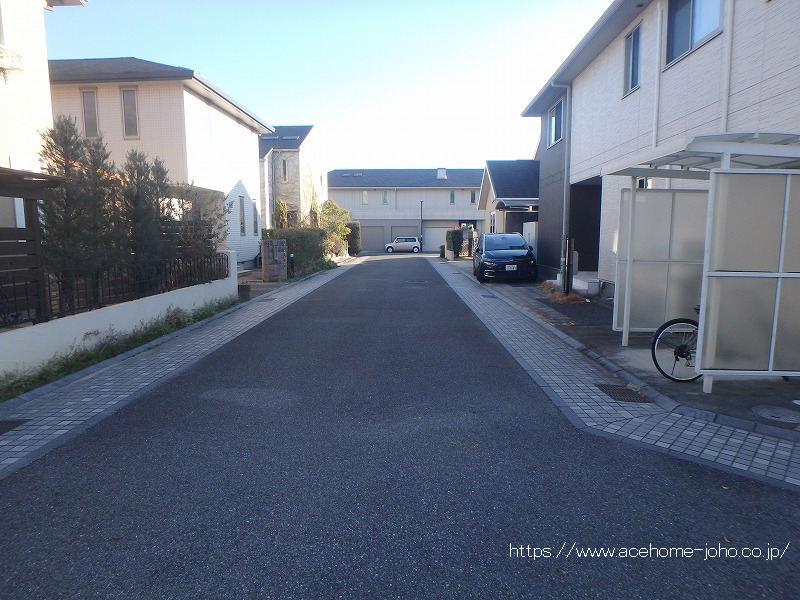 東側公道から南へ望む