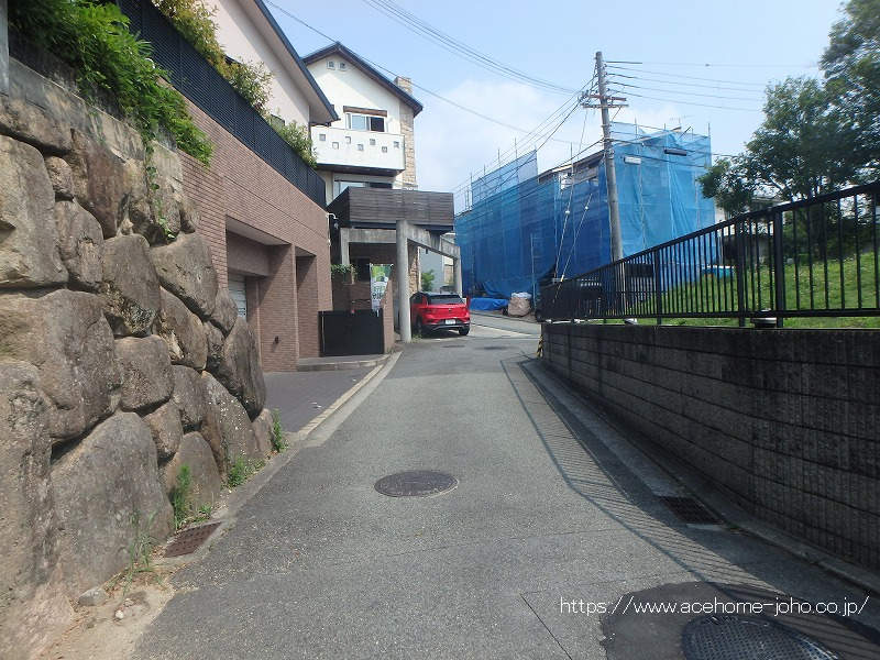 東側公道から北へ望む