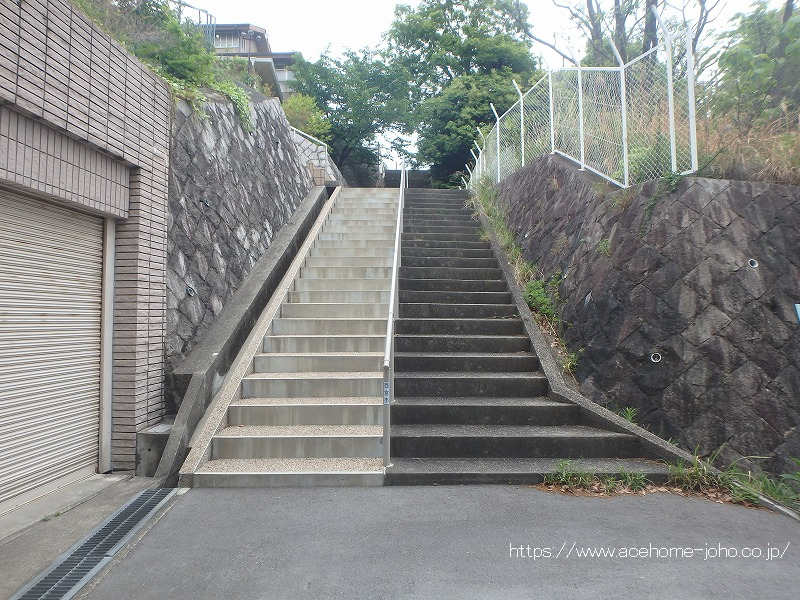 北側公道から東へ望む