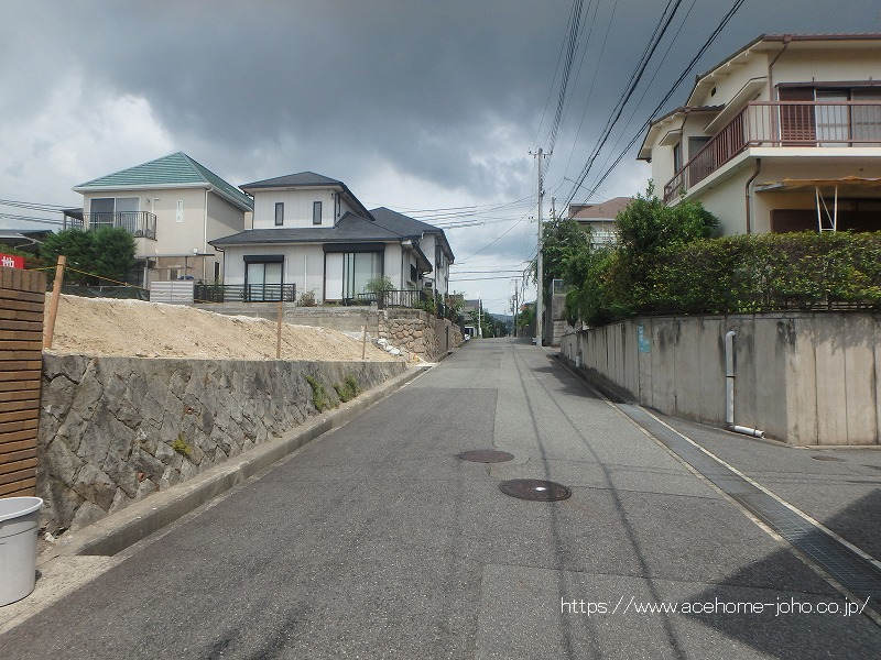 東側公道から北へ望む