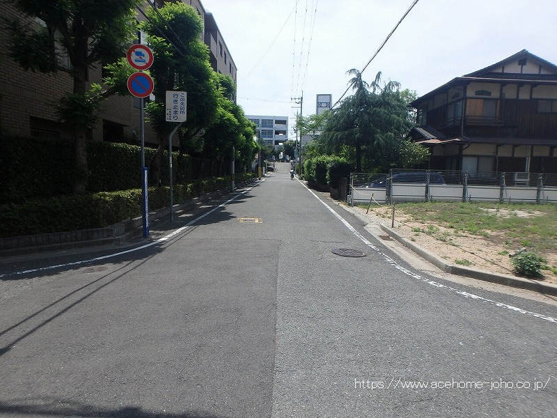 東側公道から南へ望む
