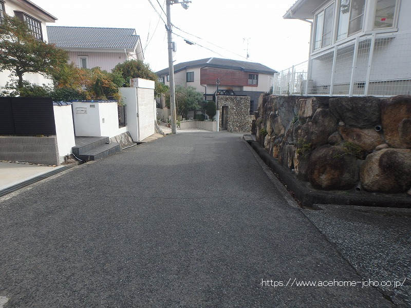 東側公道から北へ望む