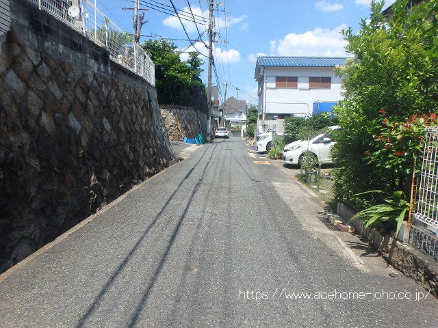 南側公道から東へ望む