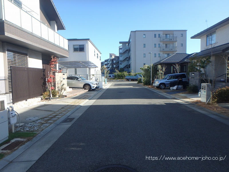 南側公道から東へ望む