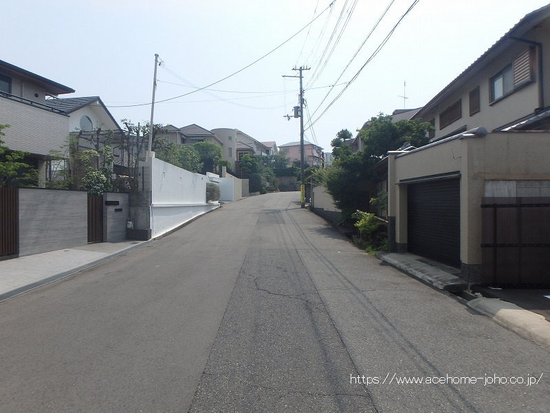 北側公道から東へ望む