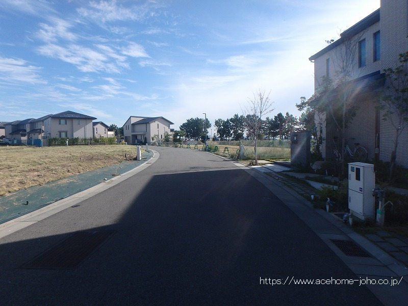 北側公道から東へ望む