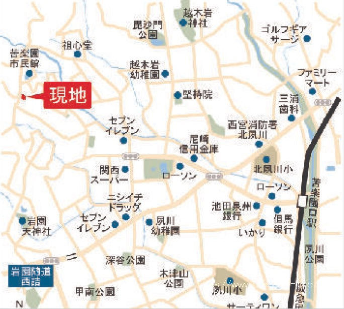 現地周辺案内図