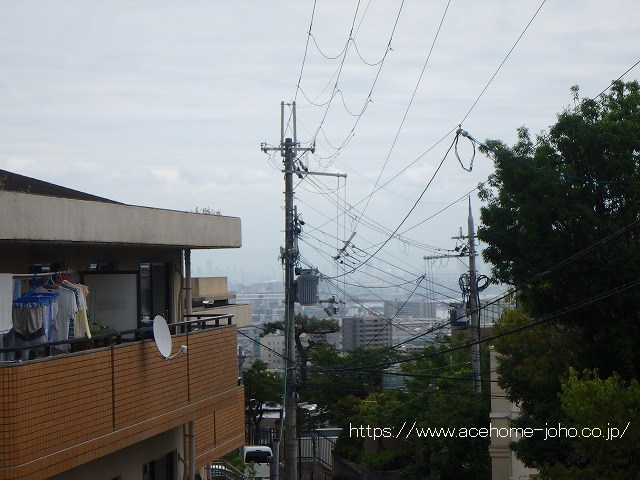 芦屋市内と海の眺望有