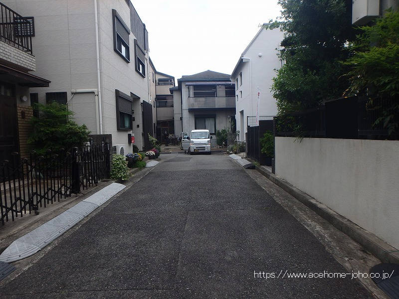 西側公道から北へ望む