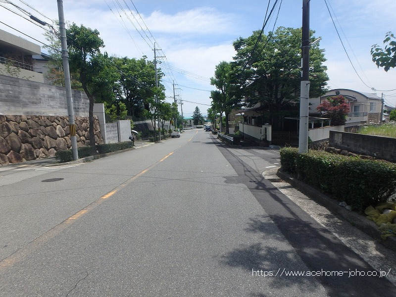 北側公道から東へ望む