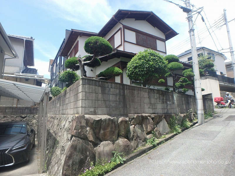 南東側より