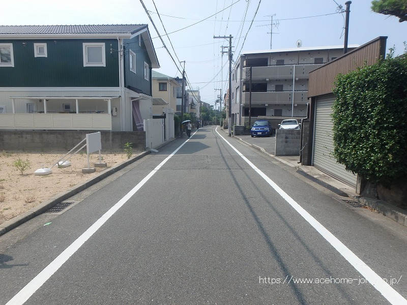 西側公道から南へ望む