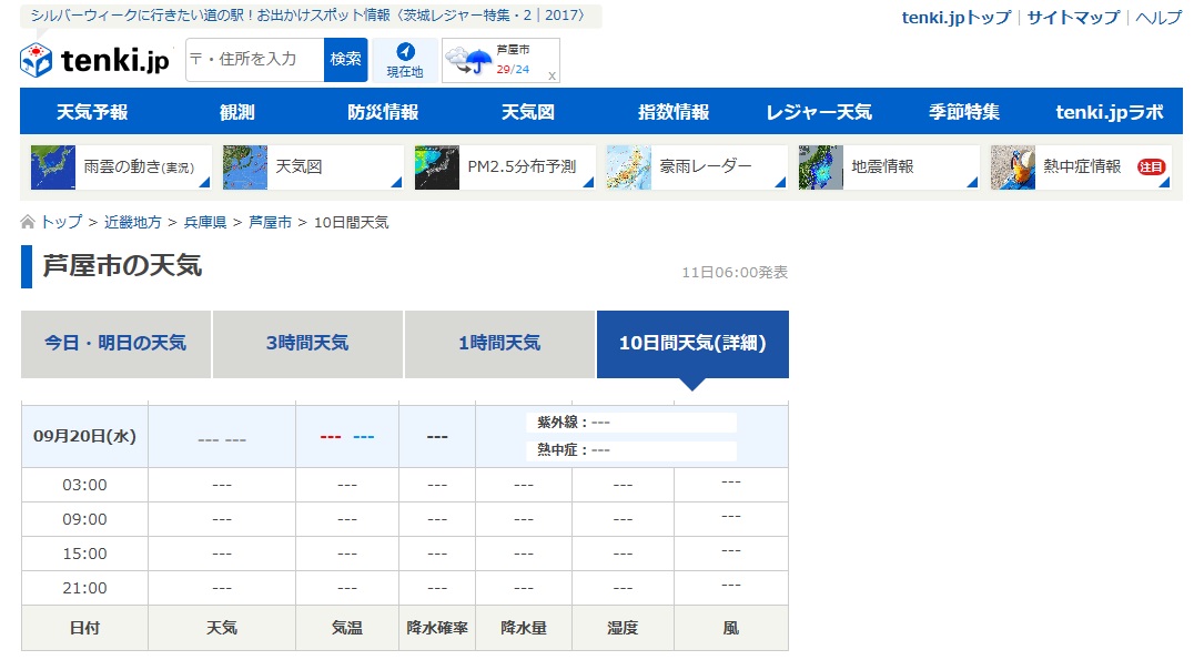 天気 予報 あたる